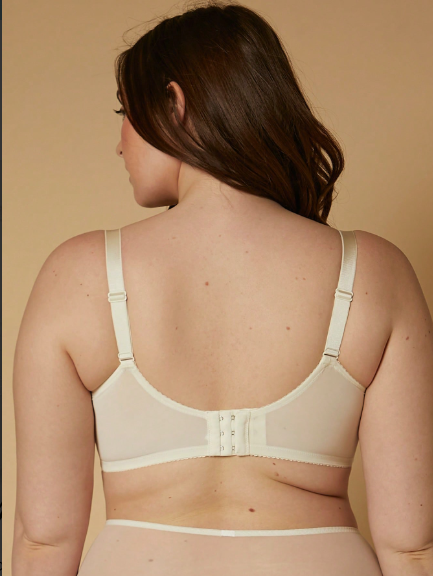 DUMMY - Brasier Luvlette suave de apoyo con aros y mallas  blanco 38DDD